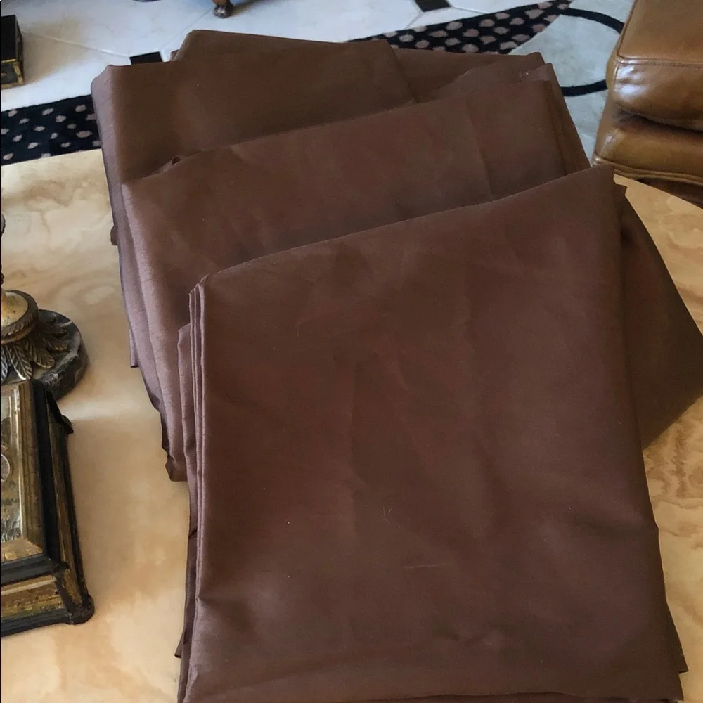 CHOCOLATE BROWN CURTAIN PANELS • SET OF 6 • 44” x 85”